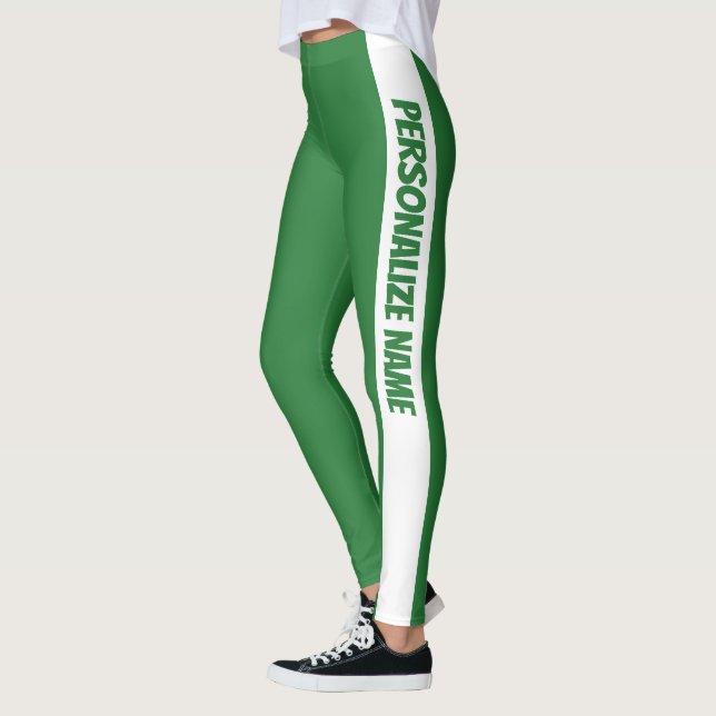 Leggings Aquarelle verte naturelle PERSONNALISER (Gauche)