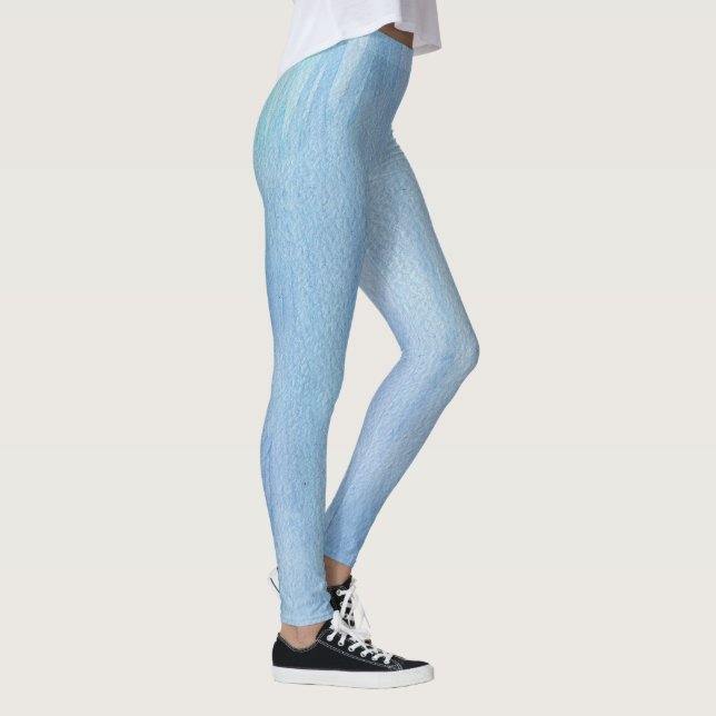 Leggings Aquarelle verticale Pastel Abstrait (Droite)