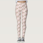 Leggings Aquarelle vintage rose floral<br><div class="desc">Aquarelle vintage rose floral. Partie d'une collection.</div>