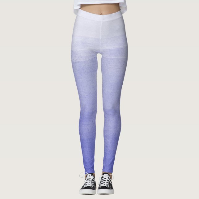 Leggings Aquarelle violette Ombre (Devant)