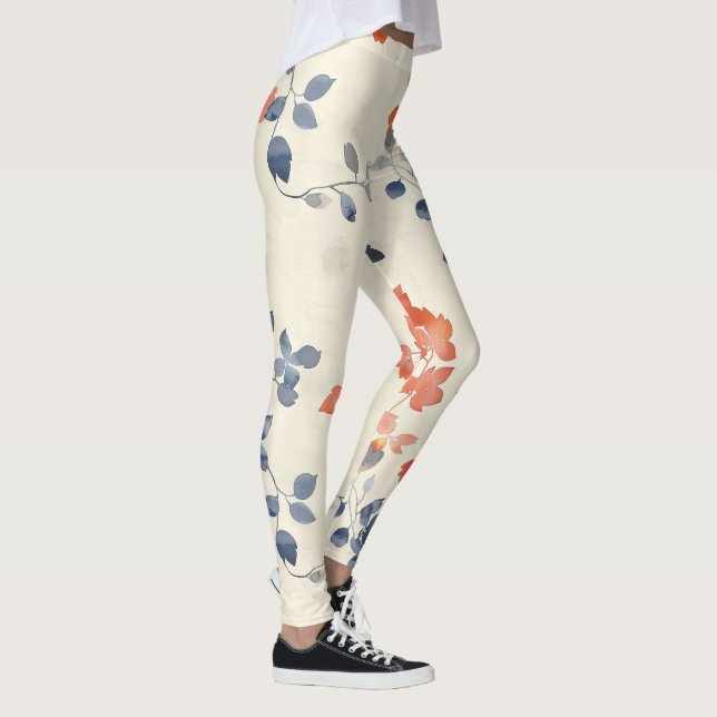 Leggings Aquarelle Whimsical Floral japonais (Droite)