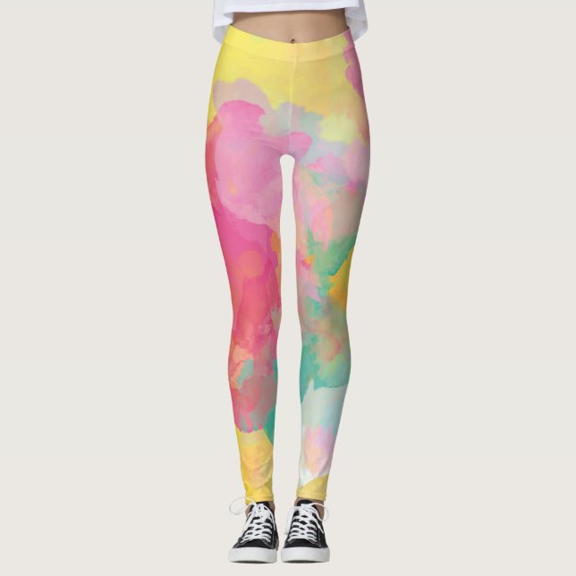 Leggings Aquarelles Pastel (Devant)