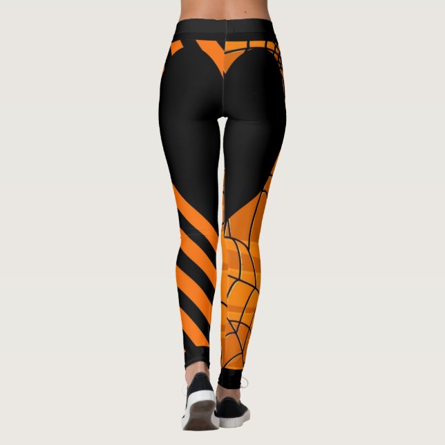 Leggings Araignée à raie noire du cœur (Dos)