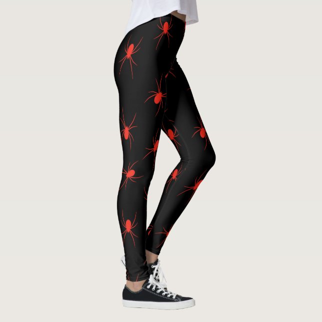 Leggings Araignée rouge d'Halloween Populaire Élégant (Droite)