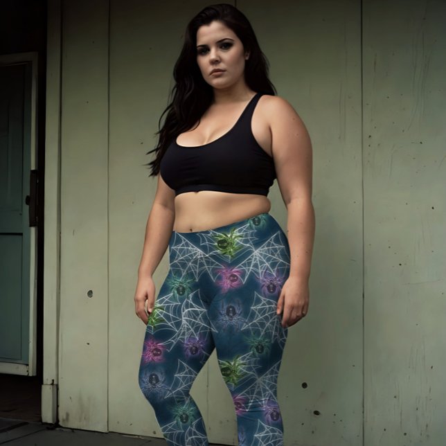 Leggings Araignées brillantes Arc-en-ciel coloré attrait ar (Créateur téléchargé)
