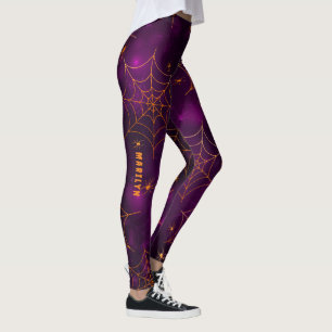 Leggings Araignées déplaisantes Orange Purple XS (0-2) à XL