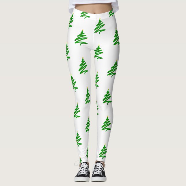 Leggings Arbre de Noël (Devant)