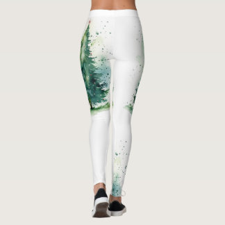 Leggings Arbre de Noël aquarelle design