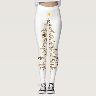 Leggings Arbre de Noël des armes à feu - Camo Imprimer Cade