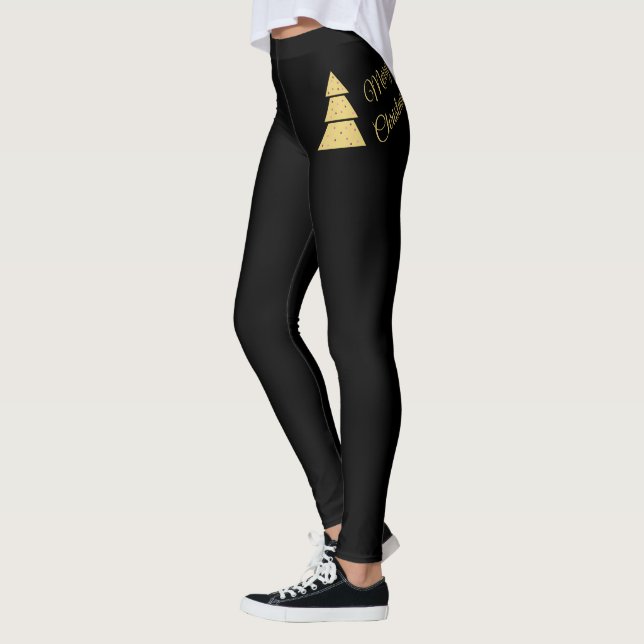 Leggings Arbre de Noël doré  (Gauche)