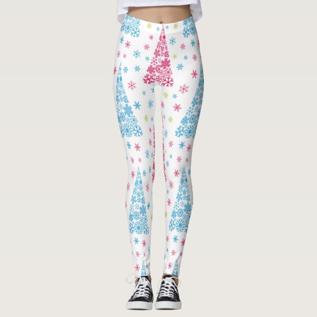 Leggings Arbre de Noël moderne élégant (Devant)