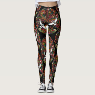 Leggings arbre de noir de la vie