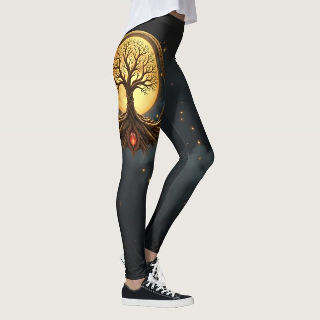 Leggings Arbre de Vie – Illumination au Clair de Lune (Droite)