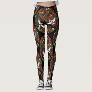 Leggings arbre de vie noir