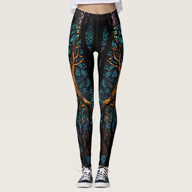 Leggings Arbre de vie puissance fille (Devant)