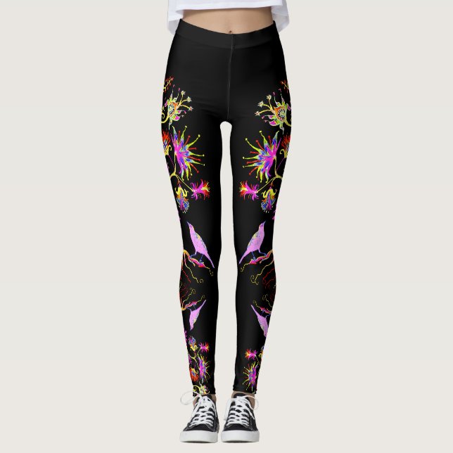 Leggings arbre et oiseau (Devant)