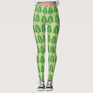Leggings Arbres à pins de la forêt verte Campings extérieur