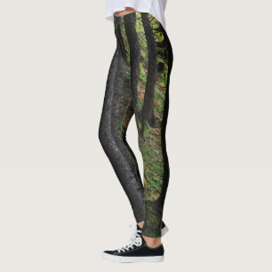Leggings Arbres et mousse verte
