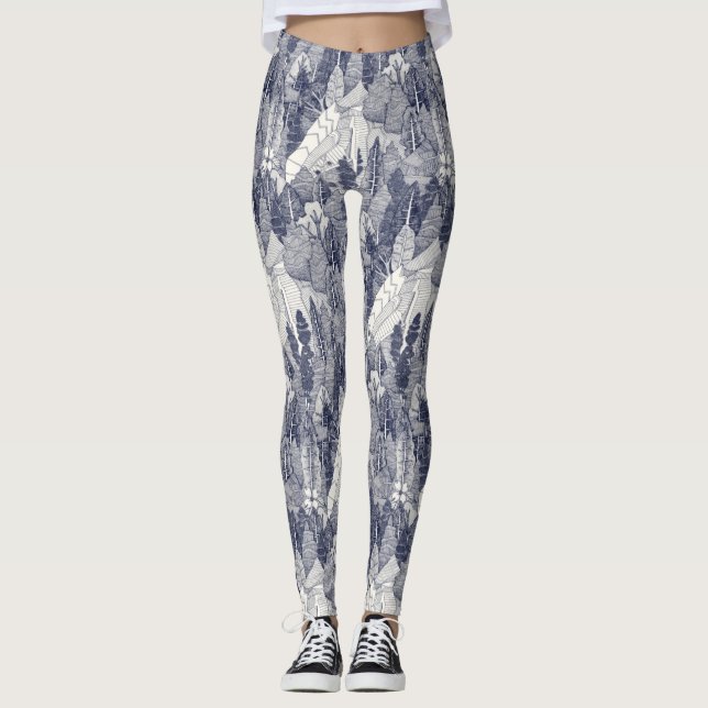 Leggings arbres légumineuses bleu NC (Devant)