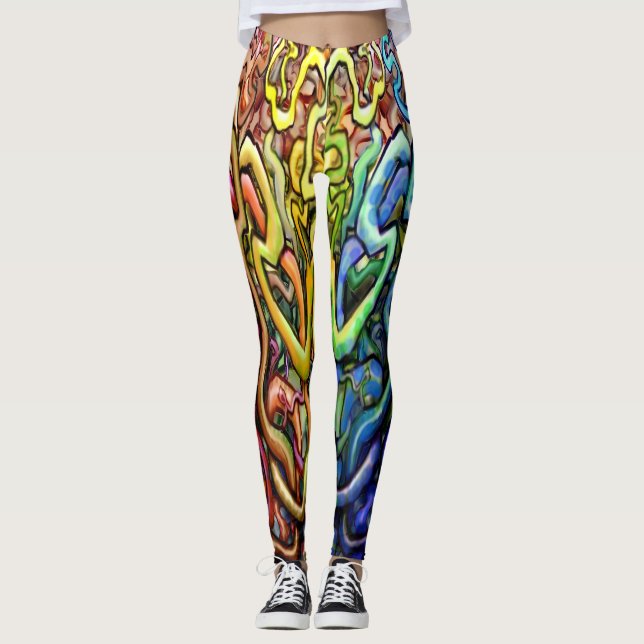 Leggings Arc arc-en-ciel tordu (Devant)