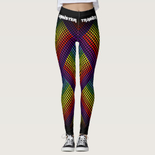 Leggings Arc-en-ciel à pois votre texte votre couleur