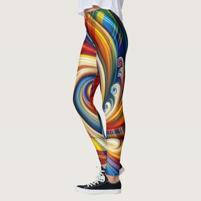 Leggings Arc-en-ciel Abstrait moderne (Gauche)