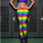 Leggings Arc-en-ciel Bright Striped Gay pride Bold Coloré<br><div class="desc">Légumineuses à motifs arc-en-ciel avec bandes horizontales rouge,  orange,  jaune,  vert,  bleu et violet. La paire parfaite de pantalons à porter pour une Gay Pride ou une Gay Pride LGBT. Ils sont audacieux et amusants !</div>
