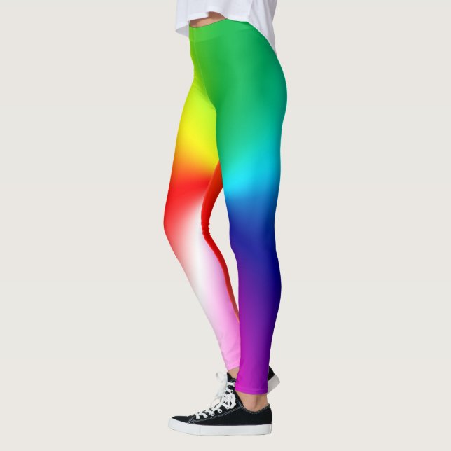 Leggings Arc-en-ciel brillant abstrait (Gauche)