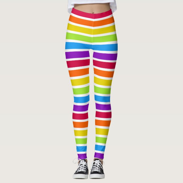 Leggings Arc-en-ciel clair coloré (Devant)