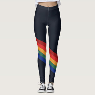 Leggings Arc-en-ciel de Rainbow Color Stripe