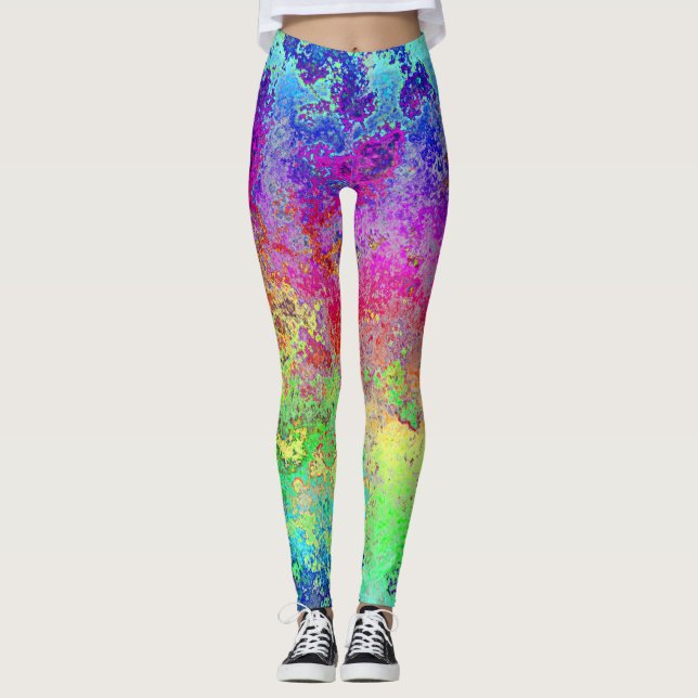 Leggings Arc-en-ciel Grungy (Devant)