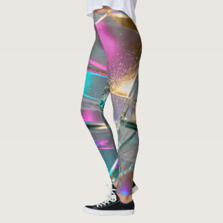 Leggings Arc-en-ciel iridescent - Paillettes holographiques