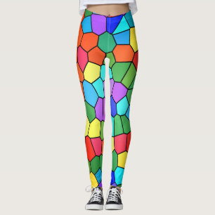 Leggings arc-en-ciel mosaïque