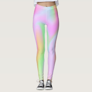 Leggings arc-en-ciel rose