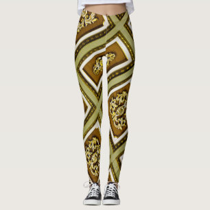 Leggings Architecture Brown et verte