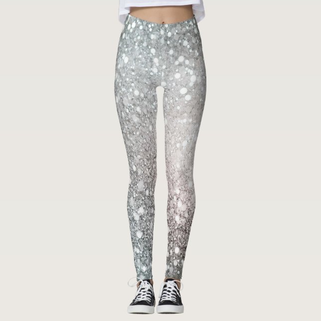 Leggings Argent Disco Glamour  (Devant)