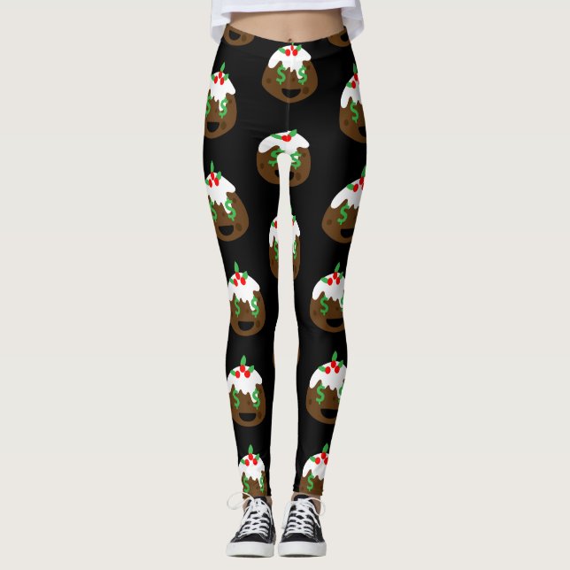Leggings argent yeux pub de noël (Devant)