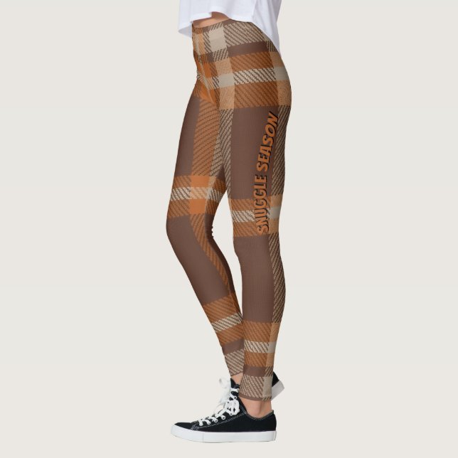 Leggings Aria Grace Autumn Hearth Cozy Plaid Pattern Vol 11 (Gauche)