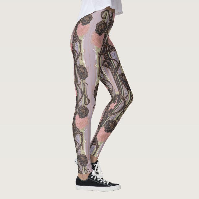 Leggings Aria Grace Urban Bloom Architectural Floral Design (Droite)