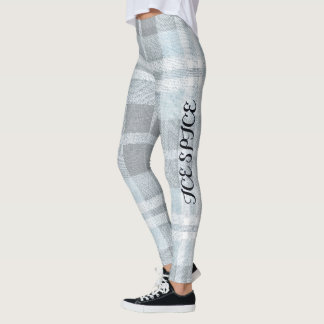 Leggings AriaGrace Silver Frost Winter Plaid Pattern Vol 24