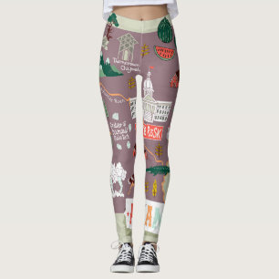 Leggings Arkansas Illustré : USA Travel Map