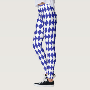Leggings Arlequin bleu égyptien