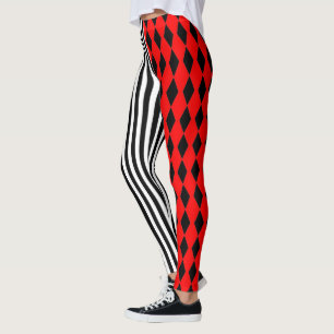 Leggings Arlequin d'Halloween et stries