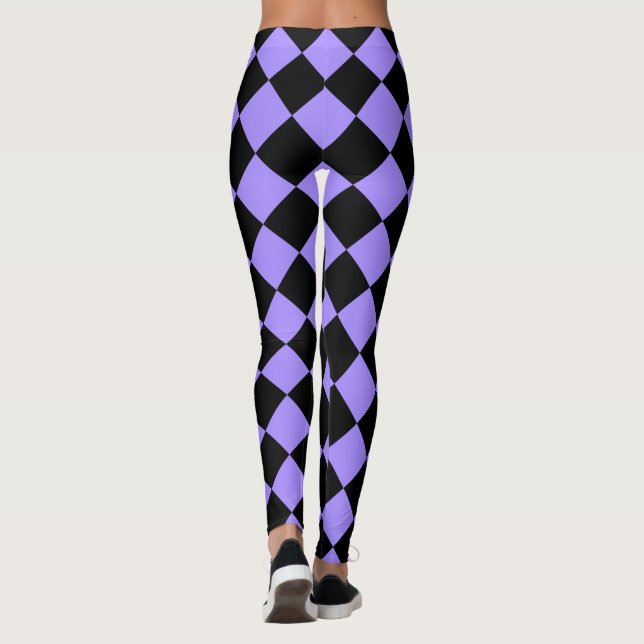 Leggings Arlequin violet brillant (Dos)