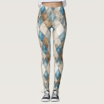 Leggings arlequins en détresse