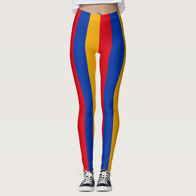 Leggings Arménie Couleurs du drapeau national Verticalement (Devant)