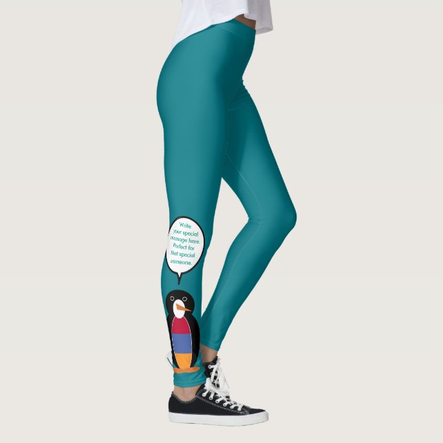 Leggings Arménie Parler de Mme Penguin personnalisée (Droite)
