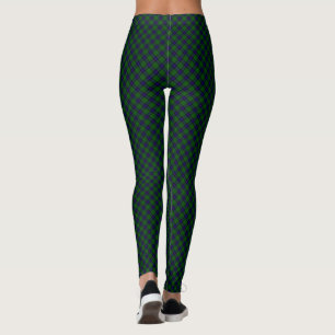Leggings Armstrong tartan bleu et vert plaid
