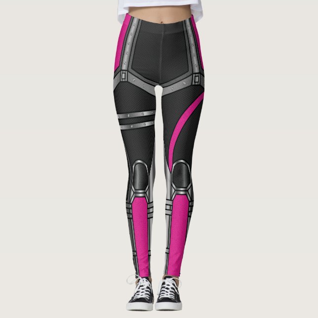 Leggings Armure de robot rose (Devant)
