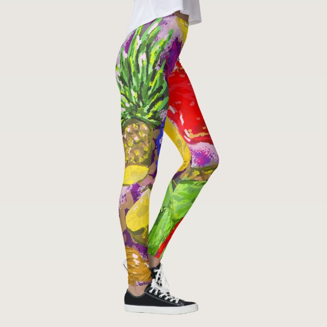 Leggings Arrangement d'art de fruits (Droite)